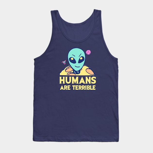 Alien Funny Tank Top by theramashley